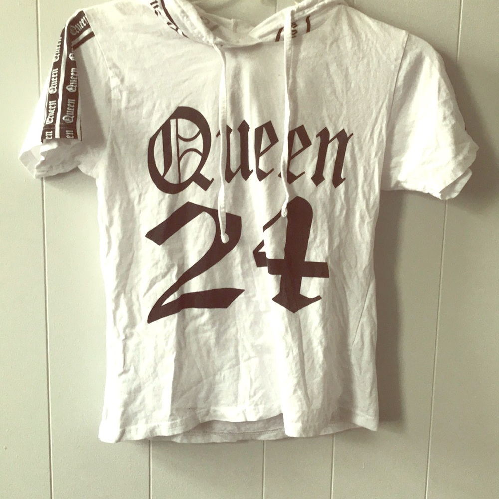 Cute short sleeve hoodie
